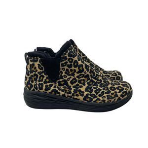 NWT Ryka Women's Niah Animal Print Chelsea Boots - Faux Suede Bootie - Size 9